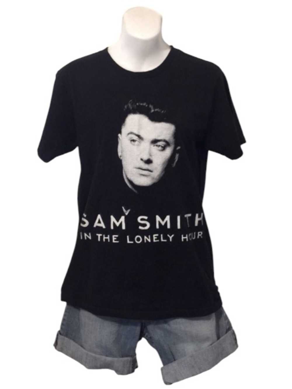 Sam Smith Lonely Hour Graphic Short Sleeve T Shirt Sz M